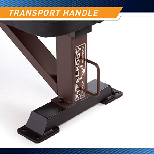 Steelbody Deluxe Utility Weight Bench for Home Gym Weightlifting and Strength Training - color: Kodiak Brown - Flat