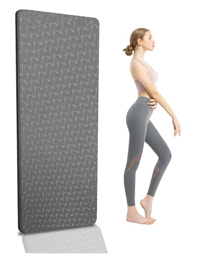 Yoga Mat 1/3" (8mm) Thick Non-Slip, Women Men Fitness & Exercise Mat, 72"Lx24"W Eco-Friendly TPE Workout Mat with Carrying Strap for Yoga, Pilates, Home Gym, Floor Exercises