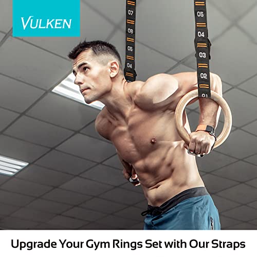Adjustable Numbered Straps for Gymnastic Rings Carabiners Quick Hook System Easy to Set Up One Pair Strap Only