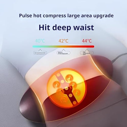 Lumbar Massager - 26° Oscillating Traction for Lower Back Discomfort Relaxation Heating & Vibrating Functions Included Adjustable Back Stretcher for Home & Office Use Wholesale