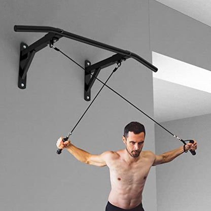 Wall-mounted Pull Up Bar,For Home Gym Workout Training Heavy Duty Fitness Bar,Home Fitness System with Grommets,661 lbs