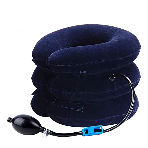 RUNZI Cervical Neck Traction Device Inflatable Neck Stretcher, Easy to Use for Chronic Neck and Shoulder Pain Relief Traction Spine Alignment, Neck Cervical Brace