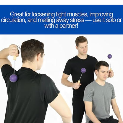 Bongers Handheld Percussion Massage Tool – Deep Tissue Trigger Point Tapping Sticks for Whole Body Pain Relief & Muscle Relaxation (Pink Rainbow Cosmic)
