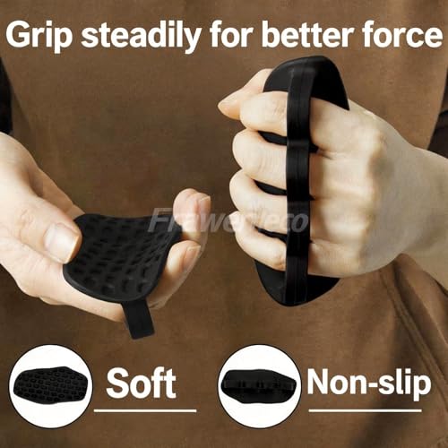 Anti-Slip Workout Grips, Charcoal Gray Gym Grips for Men Women, Anti-Slip Palm Protector Pads for Weight Lifting, Deadlift, Pull Up Bar, Strength Training