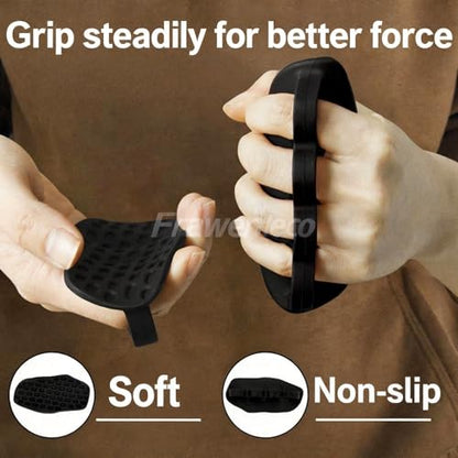 Anti-Slip Workout Grips, Charcoal Gray Gym Grips for Men Women, Anti-Slip Palm Protector Pads for Weight Lifting, Deadlift, Pull Up Bar, Strength Training