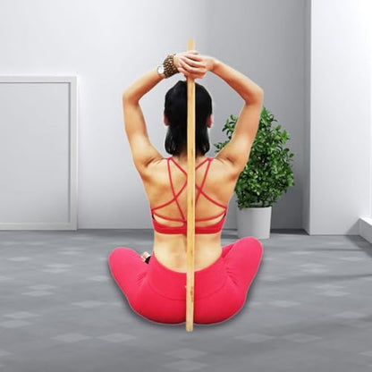 Stick Back Straightener Open Shoulder Added Mobility Stretching Stick Posture Correction for Strength Training Dance Gym, 1m