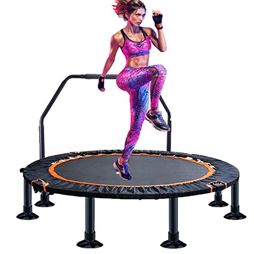 TXTC 40inch Mini Trampoline, Fitness Trampoline, Quiet Exercise Rebounder for Kids Adults Indoor/Garden Workout,Kids Trampoline for Play & Exercise Indoor (Color : Spring-B, Size : 40inch) - color: Spring-b