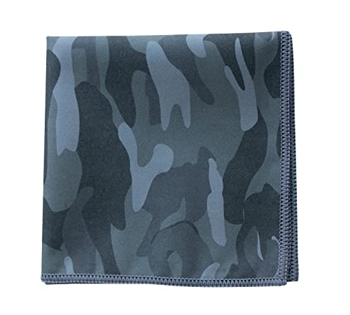 Unisex Sweat Absorbing Microfiber Handkerchiefs Quick Dry Sport Gym Towels 5 Pack - color: Moss Camo