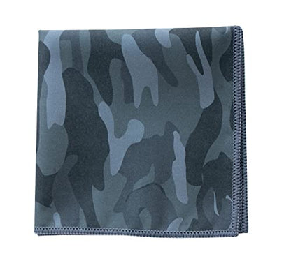 Unisex Sweat Absorbing Microfiber Handkerchiefs Quick Dry Sport Gym Towels 5 Pack - color: Moss Camo