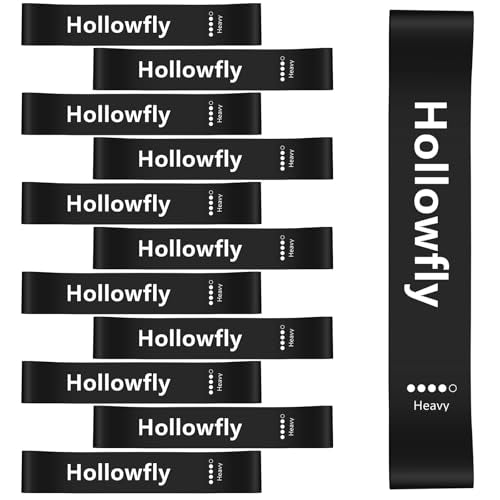 12 Pcs Latex Resistance Loop Exercise Bands for Booty Workout Stretch Exercise Bands Non Slip for Legs Squat Resistance Loop Women Men Starter Butt Hip Thigh Fitness - color: Black, style: Heavy