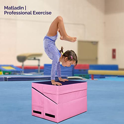 Matladin Incline Gymnastics Wedge Mat, Folding Gymnastics Mat for Kids Girls Home Training Exercise