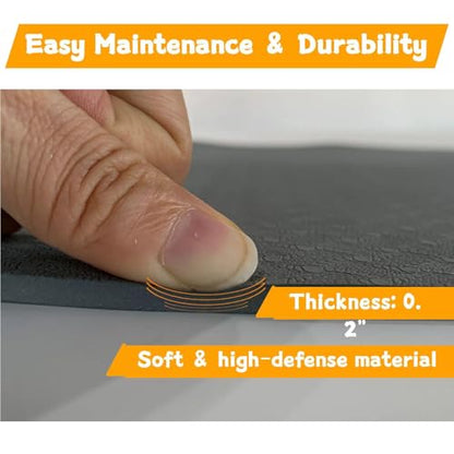 Under Desk Elliptical Equipment Mat, Electric Leg Foot Exerciser Machine Mat while Sitting for Seniors, Anti-slip and Lightweight Ellipse Rubber Matt to Protect Concrete, Hardwood Floors,Carpet, Large - size: Large