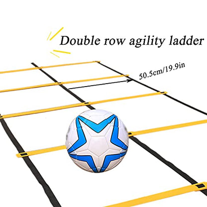 Agility Ladder Double Row Agility Ladder, Adjustable Training Equipment, Football Flexibility Training Jumping Ladder, for Personal Train(Size:3M)