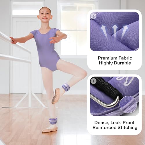 Sportneer Ankle Weights 0.5/1/2/3/5 LBS 1 Pair Wrist Leg Arm Weights - color: Purple, size: 0.5 lb x 2