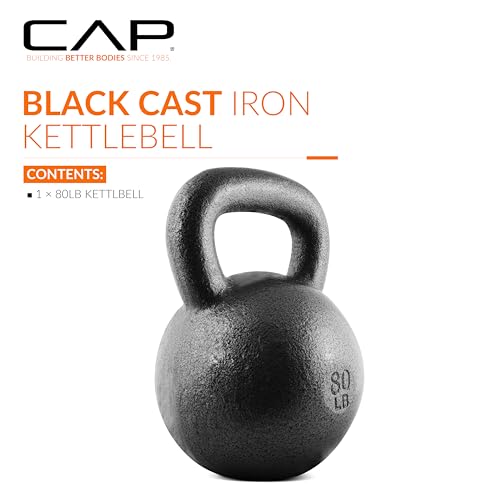CAP Barbell Cast Iron Kettlebell - Singles and Sets, Multiple Weight Choices - size: 80 pounds
