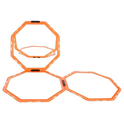 Flick 2 in 1 Octa Speed Rings – Speed Agility Ladder with Hurdle Capability - Multi-Sport Agility Training Equipment – Football Agility Training Set
