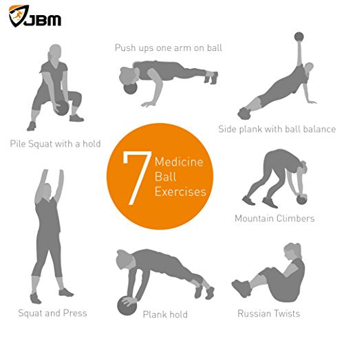 JBM Medicine Ball for Workouts Exercise Strength Training