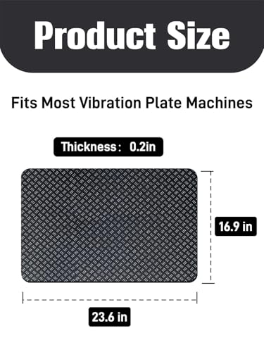Upgraded Double-Sided Non-Slip Surface Mat for Vibration Plate Machine - Anti Vibration Pad & Exercise Mat for Most Vibration Platform Machines, Reduce Noise Accessories, Protect Floors & Carpet