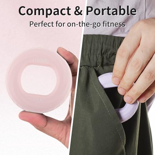 Hand Grip Strengthener, Adjustable Strength Grip, Silicone Grip Circle, for Men Adult, 2 Pcs - color: Pink & Purple(20/30LB,30/40LB)