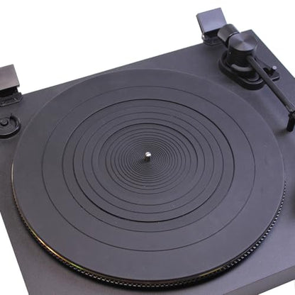 Turntable Mat, 12" Rubber Silicone Platter Slipmat Universal to All Hi-Fi Record LP Players by Gartopvoiz, Reduced Vibration, 3mm Thick - size: 12"