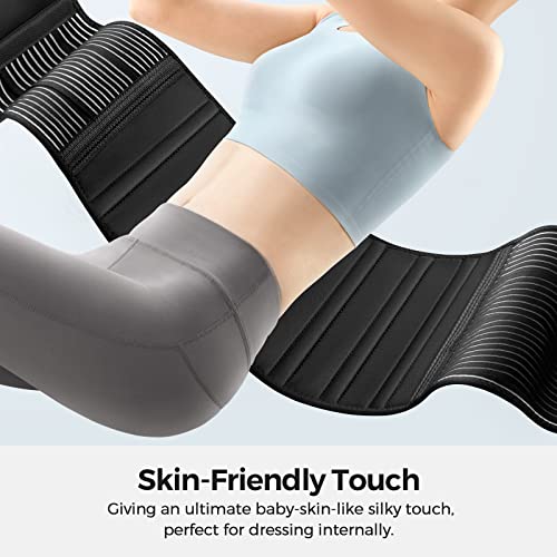 FREETOO Back Braces for Lower Back Pain Relief with 6 Stays, Breathable Back Support Belt for Men/Women for work , Anti-skid lumbar support belt with 16-hole Mesh for sciatica(L)