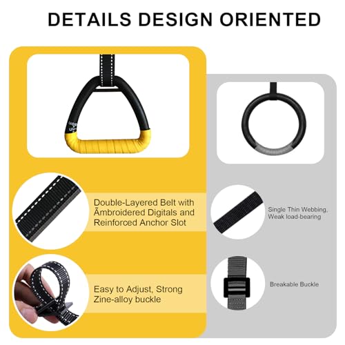 Gymnastic Rings, Gymnastic Rings Equipment, Pull-up Gymnastic Rings, Home Gymnastic Rings no-Punch bar Lanyard for Training Workouts - color: Yellow