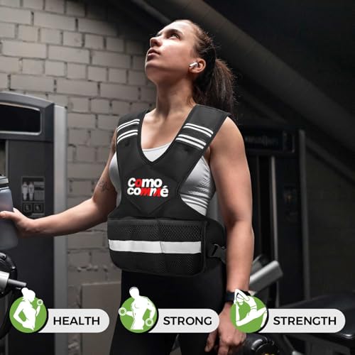 Adjustable Weighted Vest for Men Women, 4-10lb/12-18lb/20-32lb Vest with 6 Ironsand for Weights Running Workout and Training, Adjustable Body Weight Vest Exercise Set for Running, Walking
