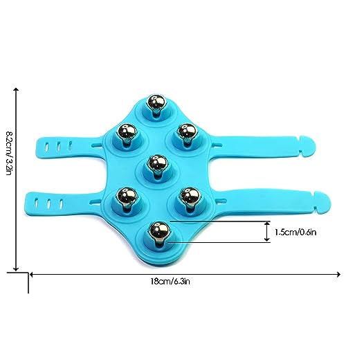 Massage Ball Roller and Therapy Ball - Hand Held Back and Foot Massager - Trigger Point Massage Tool - Blue - color: Blue