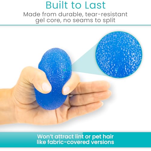 Vive Squeeze Balls for Hand Therapy Set (4 Pack) - Grip Strengthener Occupational Exercise Equipment for Arthitis, Parkinsons, Stroke, Carpal Tunnel Recovery - Stress Relief Massage Putty Finger Toy