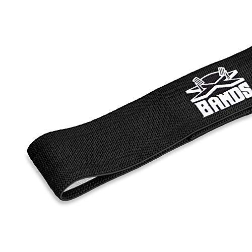 Exercise Resistance Bands - Non-Slip Extra Thick Fabric Hip Loop Booty Bands - 20, 30, 40, 50 lb - Fitness Workout for Legs, Butt Training, Stretching, Yoga - color: 50lb - Black, size: Large-X-Large