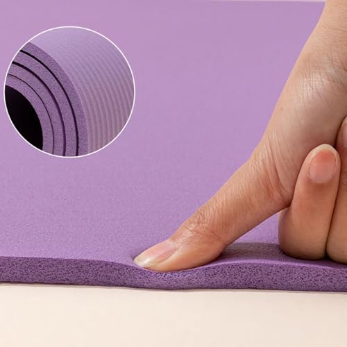 Non Slip Yoga Mat, Tpe Durable Nonslip Exercise Mat with Carrying Strap,Thick Antitear Professional Workout Mats for Home Gym for Home Gym Indoor Sport Workouts Exercises Floor Fitness Stretching