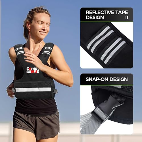 Adjustable Weighted Vest for Men Women, 4-10lb/12-18lb/20-32lb Vest with 6 Ironsand for Weights Running Workout and Training, Adjustable Body Weight Vest Exercise Set for Running, Walking