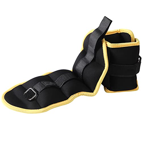 JFIT Ankle Weights - Ankle Weight Pair 10 Weight and Bundle Options - 0.5 to 8 lbs. Each (Set of 2) Adjustable Straps – Comfortable, Breathable, Moisture Absorbent Weight Straps for Men and Women