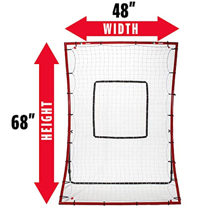 Franklin Sports Baseball Rebounders + Pitchback Nest - Pitch Return Trainer + Rebound Net with Attachable Pitching Target- All Angle Fielding Rebound Net for Grounders + Pop Flies