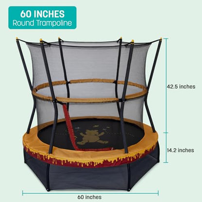 Skywalker Trampolines 60" No-Spring Design Mini Trampoline for Kids and Toddlers with Enclosure Net - color: Red