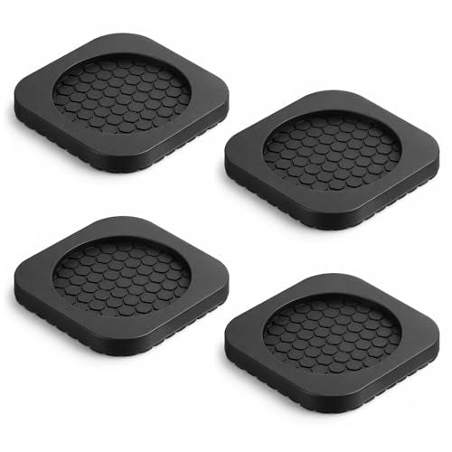 Washing Machine Anti Vibration Pads 4 PCS Anti Vibration Pads for Washing Machine Shock Absorbing Mat-Square Prevent Washer & Dryer Moving Exercise Equipment Shaking Walking Floor Protector