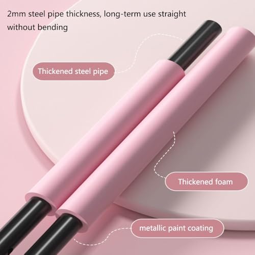 Yoga Stick,Adult Kids Adjustable Steel Body Pole Open Shoulder Beauty Back Hump Posture Correction Shaping Yoga Fitness Stick (Green)
