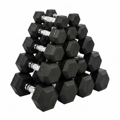 Dumbbell Set 15 lb-550 lb, Rubber Hex Free Weights Without Rack, Heavy-Duty Home Gym Equipment for Strength Training, Muscle Building and Full Body Workouts - style: 110lb