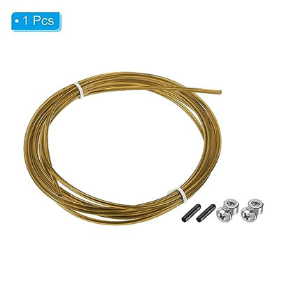 PATIKIL Speed Jump Rope Replacement Cable Professional Skipping Rope Steel Wire Replace for High Speed Jump Ropes - color: Gold Tone