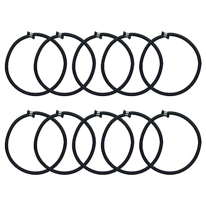 10Pcs Trampoline Elastic Rope Elastic Ties Aluminum Buckle Trampoline Accessories Bungee Cord for Tarp Canopy Exercise Fitness Trampoline, Black