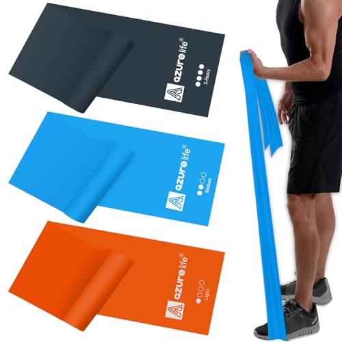 Resistance Bands,Professional Long Non-Latex Elastic Stretch Bands,Exercise Bands for Physical Therapy, Yoga, Pilates, Rehab, at-Home or The Gym Workouts, Strength Training - color: Orange, Blue, Gray, size: 5-FT
