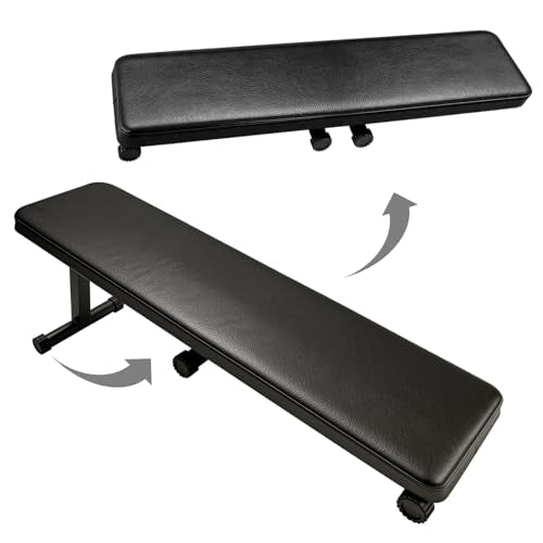 Flat Weight Bench, Foldable Flat Bench, for Multi-Purpose Weight Training, Sturdy Strength Training Workout Bench, Space-saving Bench Press Flat Exercise Bench, for Home Gym