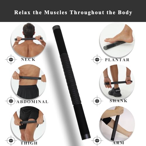Muscle Roller Massage Stick for Legs Massager Roller-Calf Roller Deep Tissue Release Muscle Soreness, Trigger Points for Legs, Neck, Calves, Thighs, Shins, Back - color: Black