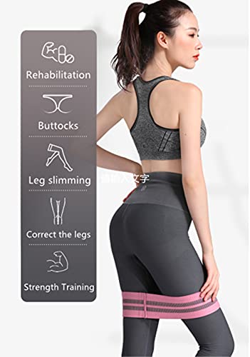 Fabric Resistance Bands for Legs and Butt - Non-Slip Booty Bands Set of 3 - Wide Hip Circle Loop Exercise Bands for Home Workout, Yoga, Pilates - No Roll Up Glute Bands for Women Men
