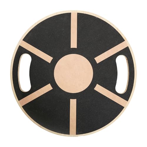 Balance Board - Non-slip Balance Board 360 Degree Rotation - Non-slip Wood Trainer for Enhances Stability Training Fitness Ankle Calf Waist Full Body Exercises Planks