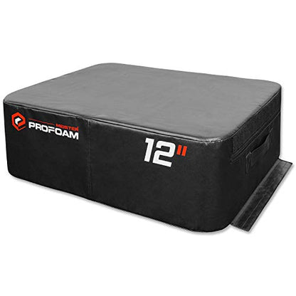 Meister PROFOAM Plyo Boxes - Foam Plyometric Jump Boxes for Pro Gyms - style: 3 BOX SET (18", 12", 6") - Black