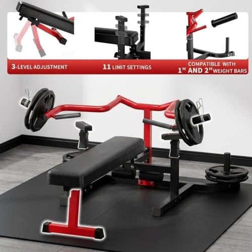 Chest Press Machine for Home Gym, 1050 LBS Weight Bench Press Machine, Adjustable Flat/Incline Bench Press with Independent Converging Arms, Multi-Functional Upper Body Workout Bench