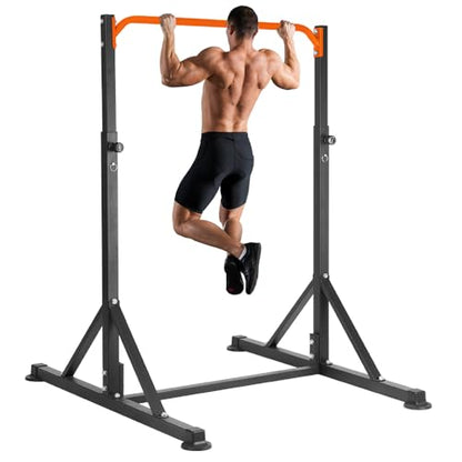 Pull Up Station, Power Tower Adjustable Pullup Bar Free Standing, Heavy Duty Multifunction Strength Training Pull Up Bar, Gym Workout Fitness Equipment Chin up Bar for Home Outdoor, 440LBS Capacity