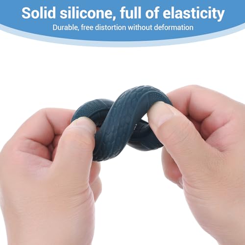 5pcs Grip Strength Trainer Hand Grip Strengthener Rings Fingers Exerciser Silicone Rings Hand Gripper for Muscle Training Sports Rock Climbing Athletes Finger Workout Stress Relief