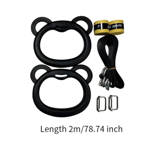 Colaxi Gymnastics Rings Gym Rings Home Pull Rings Adjustable Straps Buckles Portable 400kg Load Bearing Training Rings Pull up Rings
